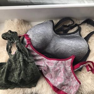 3 Nursing Bras Large